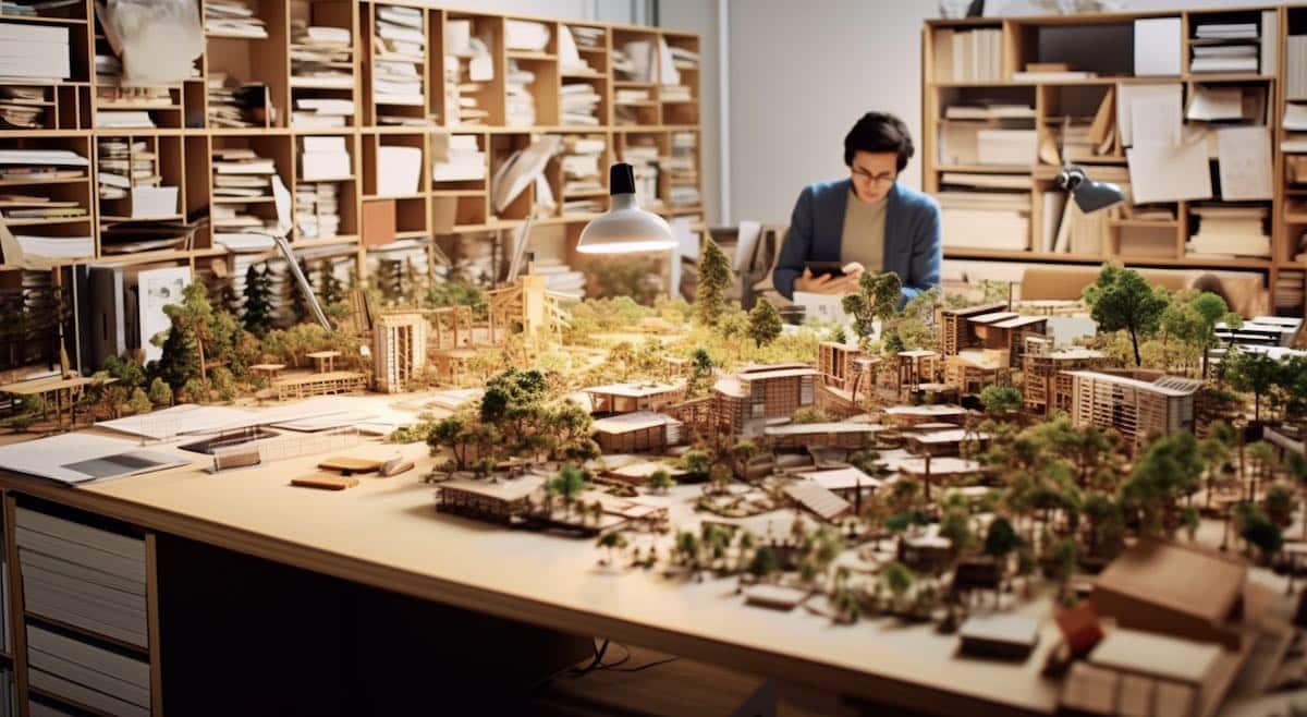 Am&eacute;nageur foncier dans son bureau